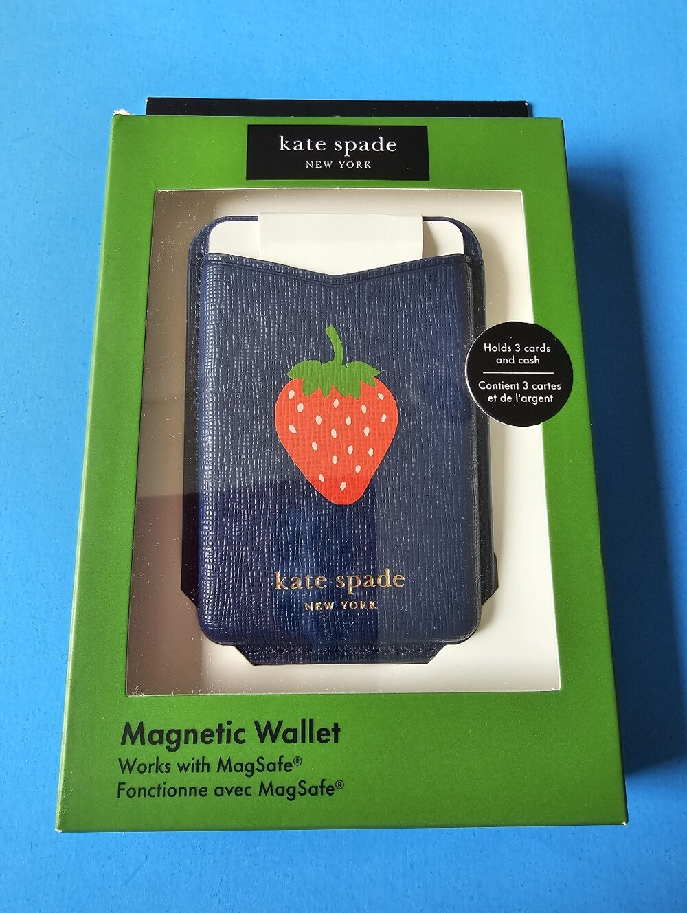 MagSafe Kate Spade NY Magnetic Wallet - NAVY STRAWBERRY
